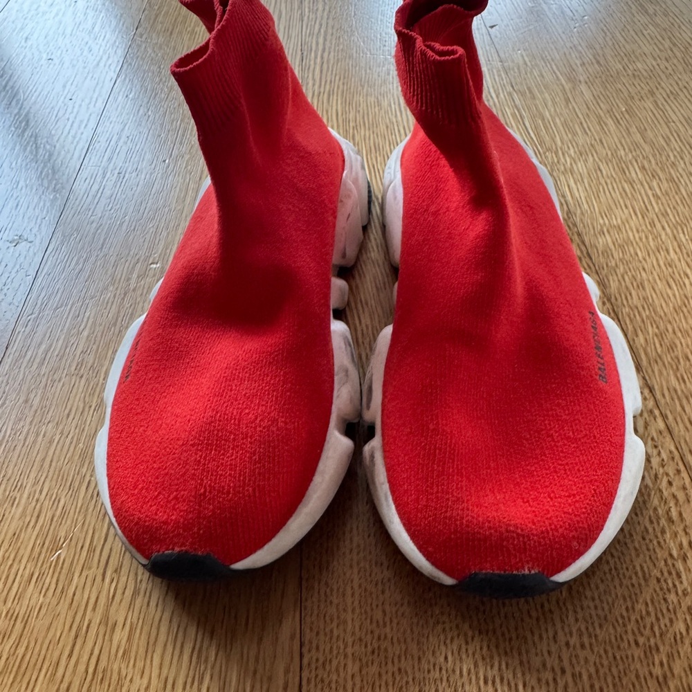 Balenciaga Kids Red Sock Sneakers size 13